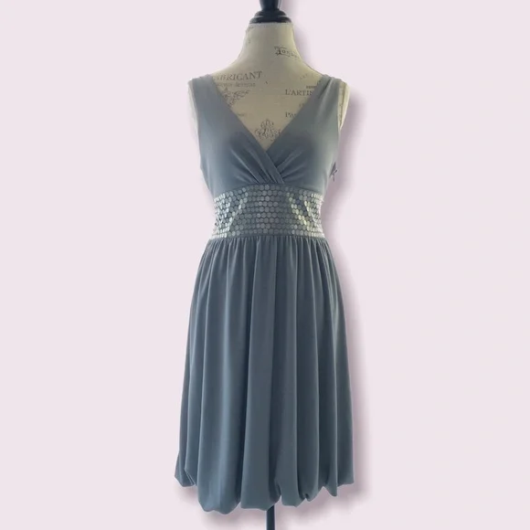 slim fit dress slacks Knot Front V-neck Sequin Mini Dress | Noosh main image 1
